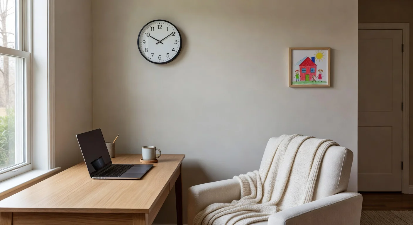 A Hot N Fresh setter's home workspace mid-morning, sunlit and organized